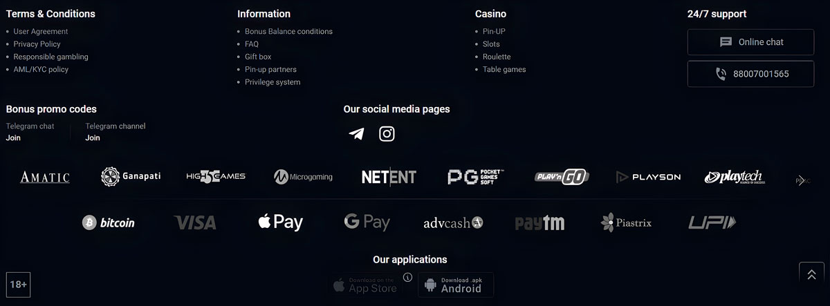 Pin Up official website: Navigation and Interface
